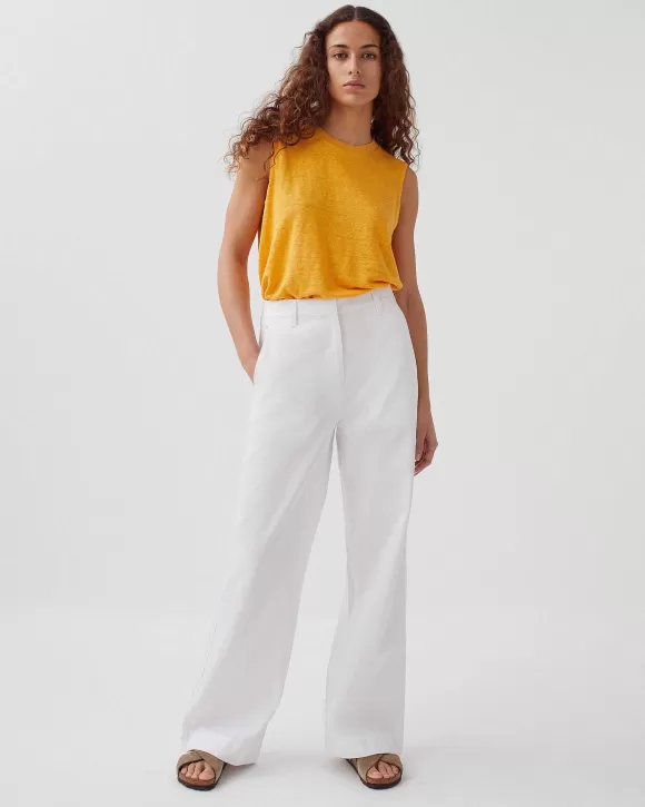 Comptoir des Cotonniers Blandine - Pantalon Droit Brillant White>Femelles Pantalons