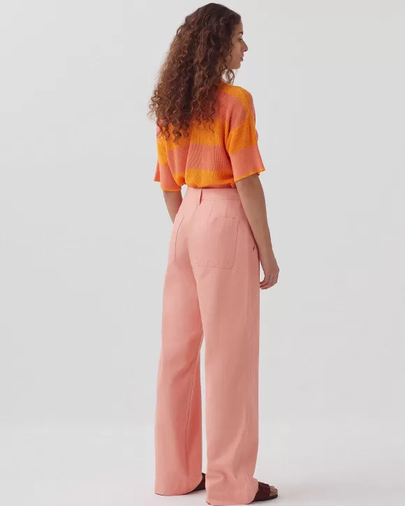 Comptoir des Cotonniers Blandine - Pantalon Droit Coral Almond>Femelles Pantalons