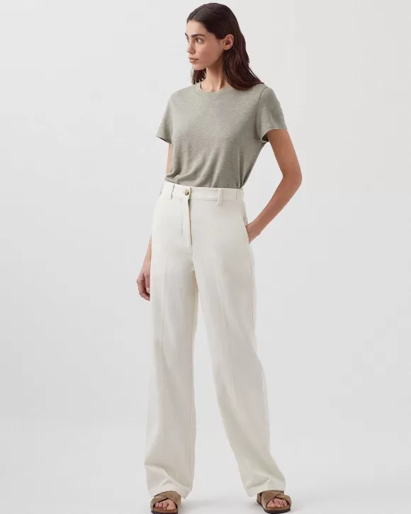 Comptoir des Cotonniers Blandine - Pantalon Droit White>Femelles Pantalons