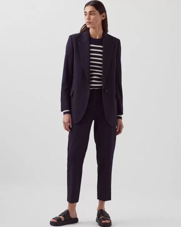 Comptoir des Cotonniers Blazer En Laine Navy>Femelles Vestes / Manteaux