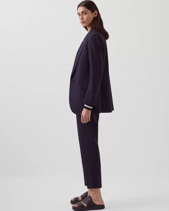 Comptoir des Cotonniers Blazer En Laine Navy>Femelles Vestes / Manteaux