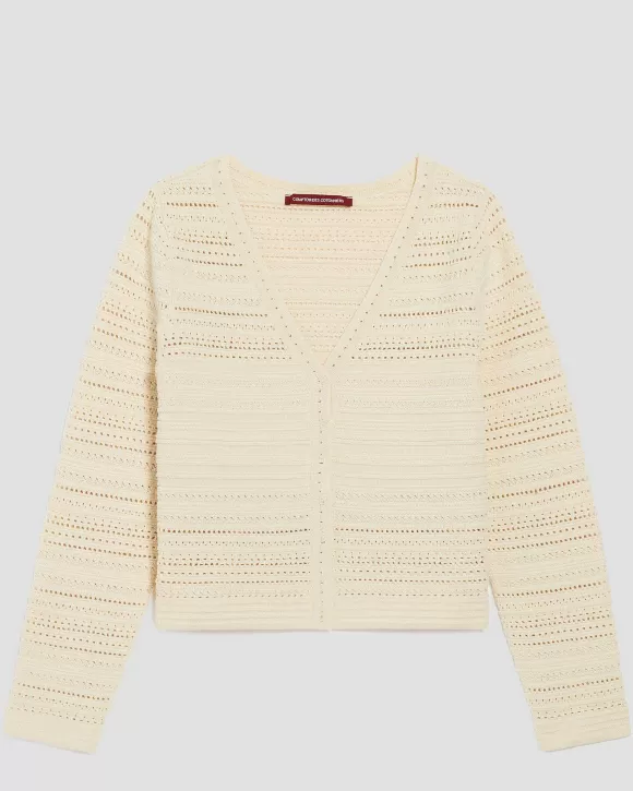 Comptoir des Cotonniers Cardigan En Crochet Coton Albore>Femelles Maille