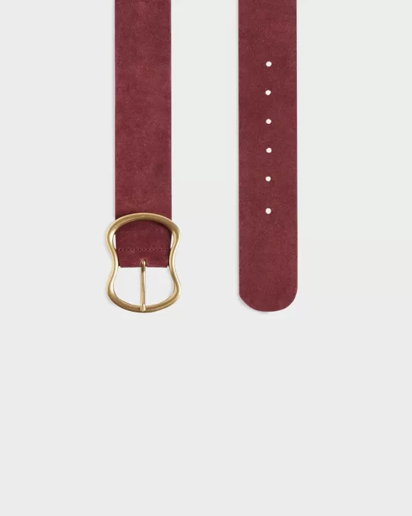 Comptoir des Cotonniers Ceinture Large En Cuir Su D Wine>Femelles Accessoires