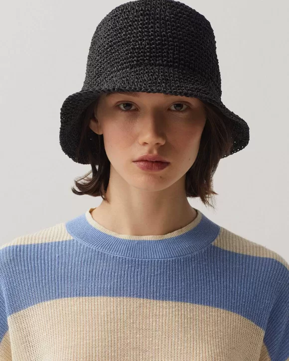 Comptoir des Cotonniers Chapeau En Raphia Black>Femelles Accessoires