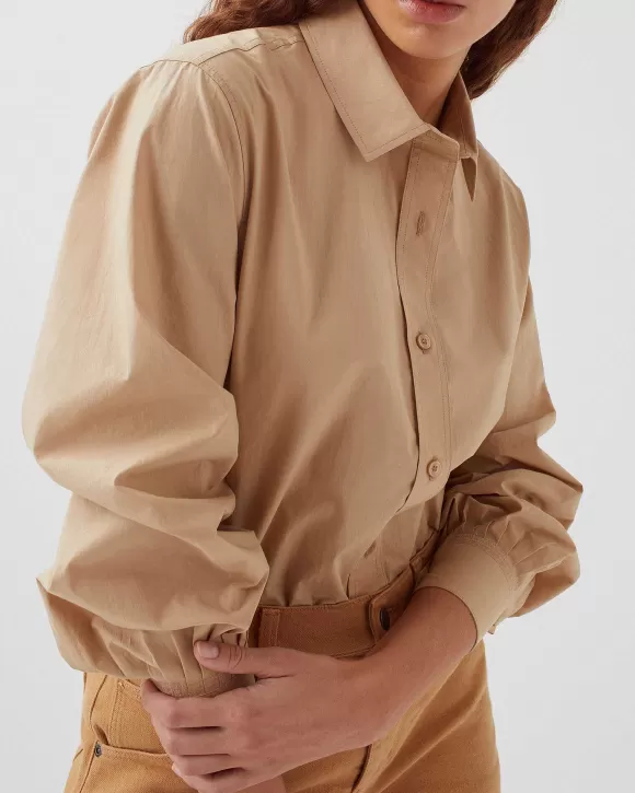 Comptoir des Cotonniers Chemise Ample En Coton Travertine>Femelles Tops / Blouses / Chemises