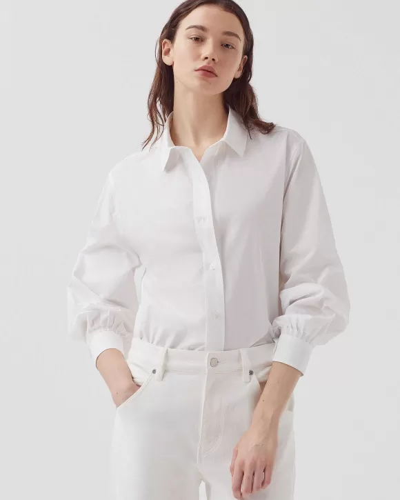 Comptoir des Cotonniers Chemise Ample En Coton White>Femelles Tops / Blouses / Chemises