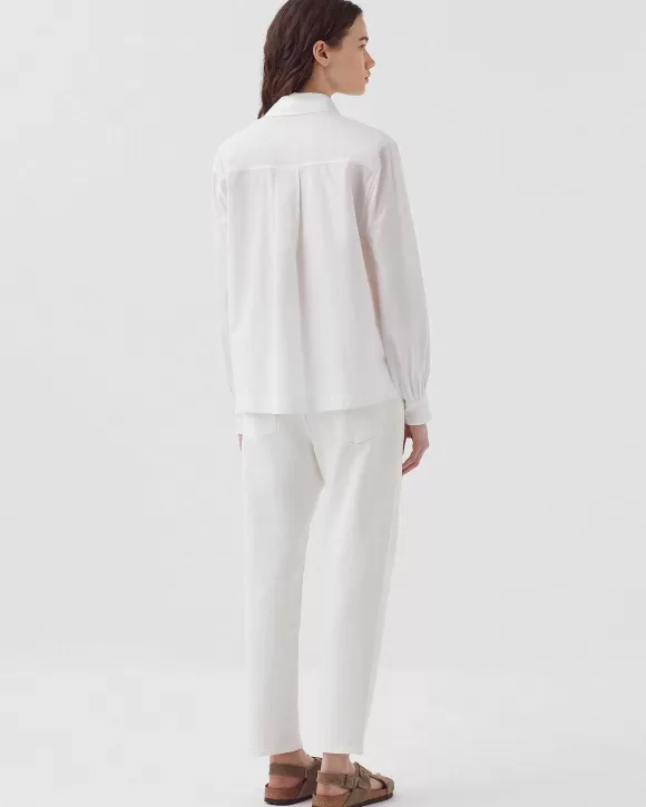 Comptoir des Cotonniers Chemise Ample En Coton White>Femelles Tops / Blouses / Chemises