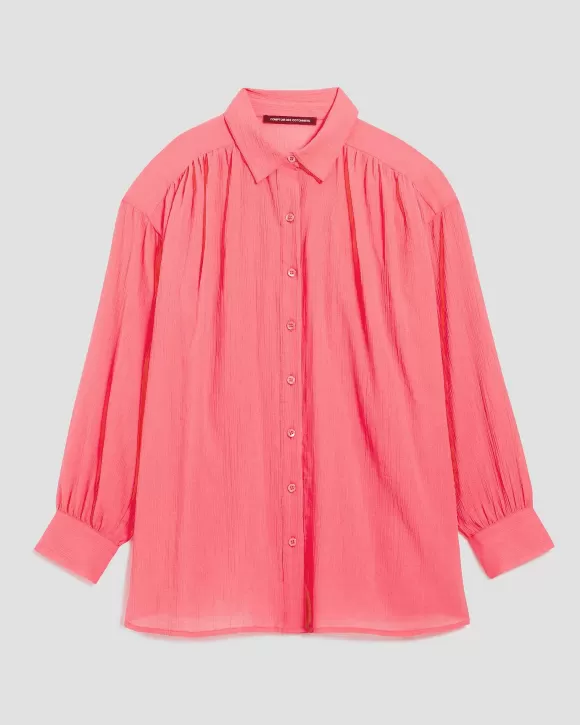 Comptoir des Cotonniers Chemise En Coton Froiss Lantana>Femelles Tops / Blouses / Chemises