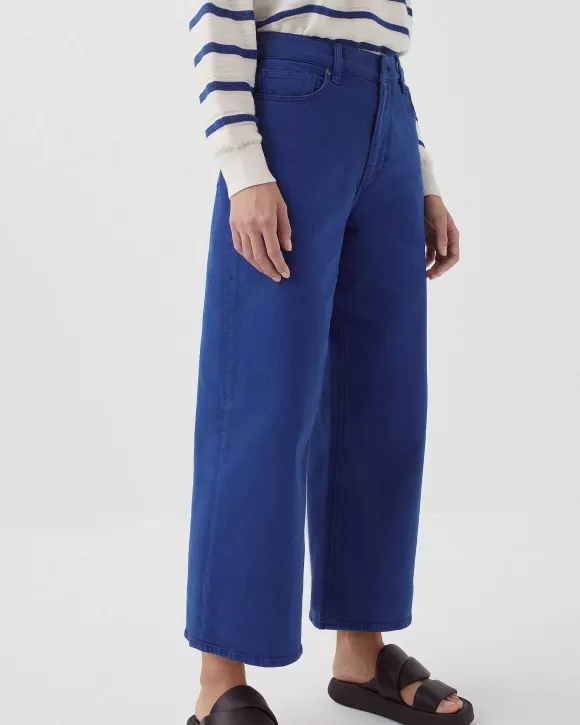 Comptoir des Cotonniers Emy - Jean Cropped Wide Leg Sodalite Blue>Femelles Jeans