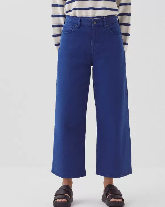 Comptoir des Cotonniers Emy - Jean Cropped Wide Leg Sodalite Blue>Femelles Jeans