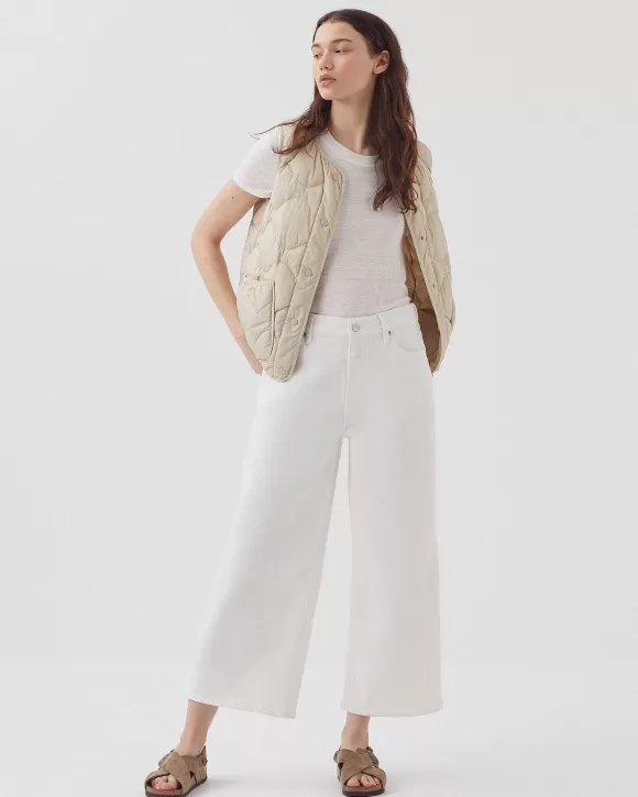 Comptoir des Cotonniers Emy - Jean Cropped Wide Leg White>Femelles Jeans