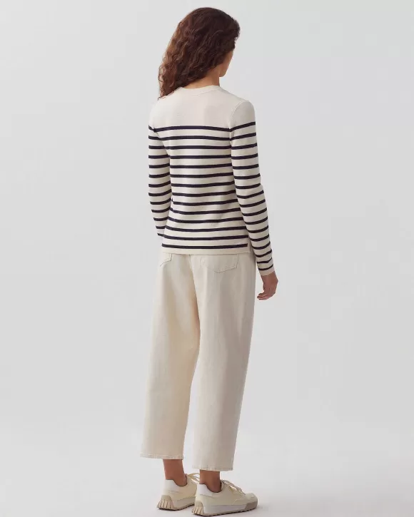 Comptoir des Cotonniers Maddy - Pull Marin En Laine M Rinos Offwhite>Femelles Maille