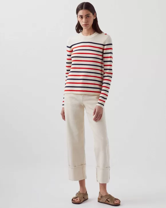 Comptoir des Cotonniers Maddy - Pull Marin En Laine M Rinos St Tricolore>Femelles Maille