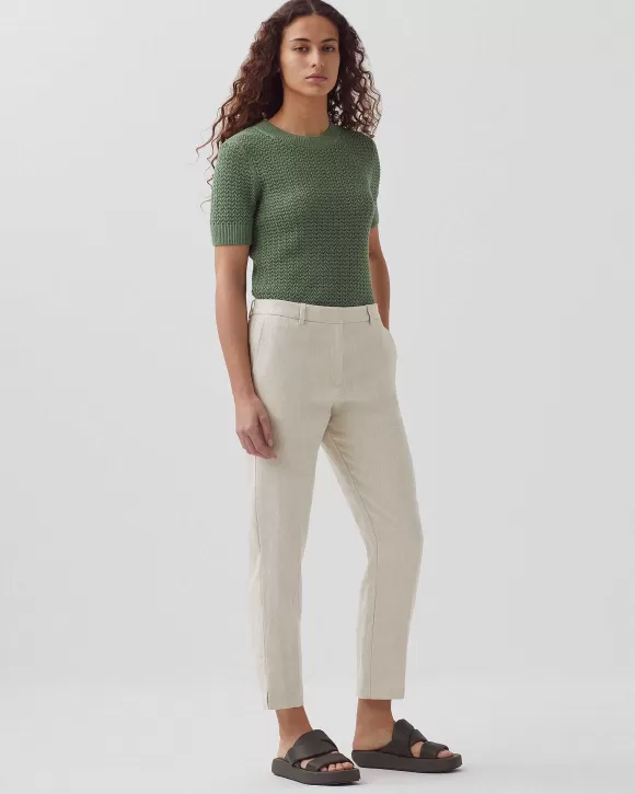 Comptoir des Cotonniers Marguerite - Pantalon Cigarette Beige Natural>Femelles Pantalons