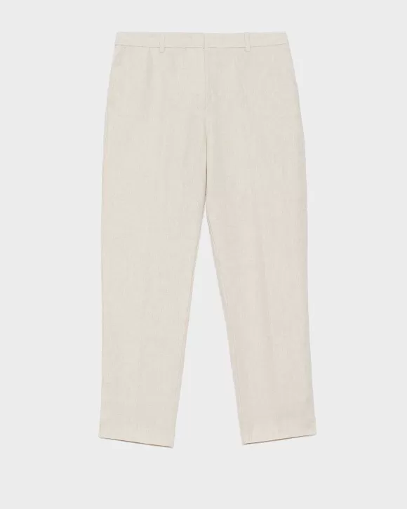 Comptoir des Cotonniers Marguerite - Pantalon Cigarette Beige Natural>Femelles Pantalons