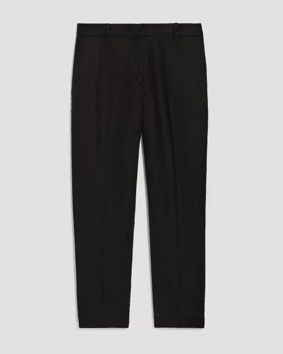 Comptoir des Cotonniers Marguerite - Pantalon Cigarette En Lin Black Beauty>Femelles Pantalons