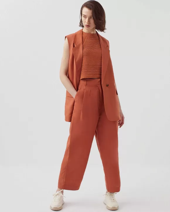 Comptoir des Cotonniers Peggy - Pantalon Carrot Amber Brown>Femelles Pantalons