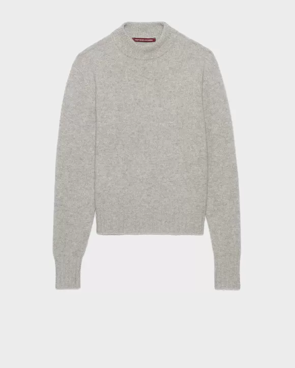 Comptoir des Cotonniers Pull Col Montant En Cachemire Light Grey Knit>Femelles Maille