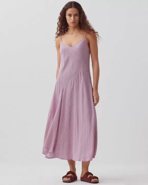 Comptoir des Cotonniers Robe Fines Bretelles Lilac Stripe>Femelles Robes / Combinaisons