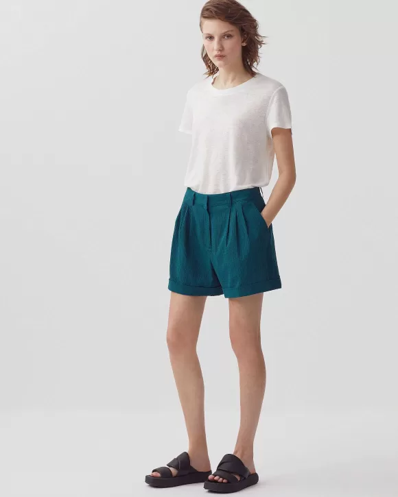 Comptoir des Cotonniers Short En Coton Gulf Coast Blue>Femelles Jupes / Shorts