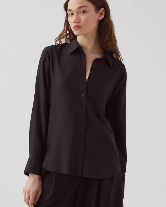 Comptoir des Cotonniers Sibylle - Chemise Fluide Black Beauty>Femelles Tops / Blouses / Chemises