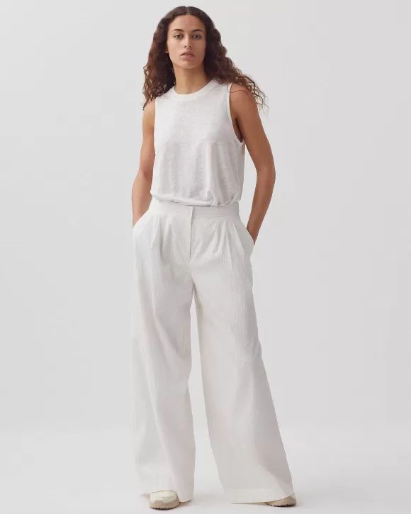 Comptoir des Cotonniers Yvonne - Pantalon Ample En Coton White>Femelles Pantalons